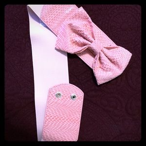 Pink Bow Tie Belt